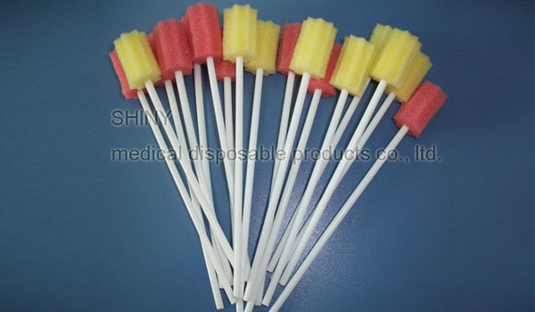  Disposable foam oral stick